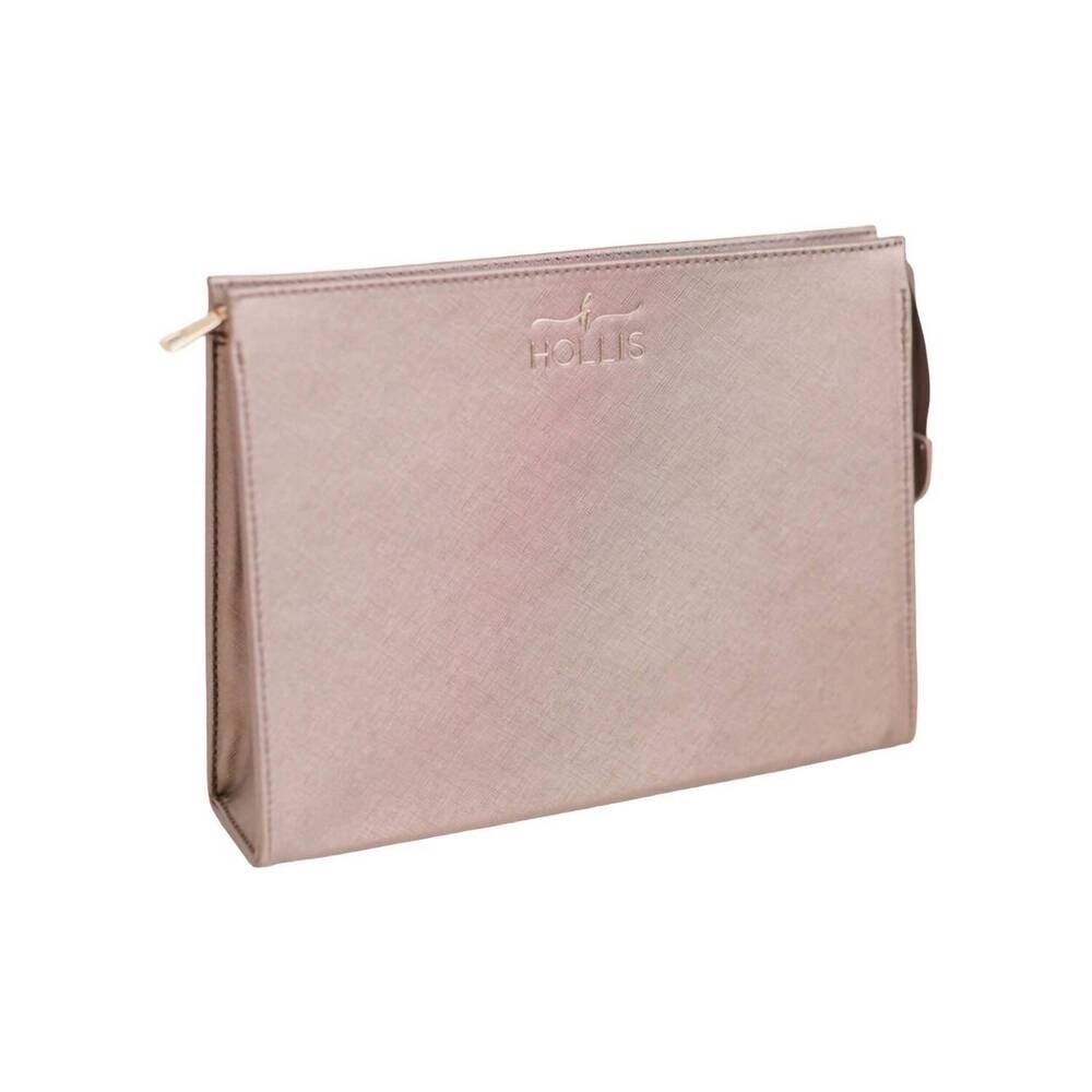 NEW HOLLIS women's accessory pouch in metallic mocha